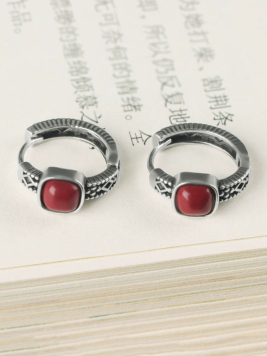 Women Summer Retro Cooper-plating Silver Earrings