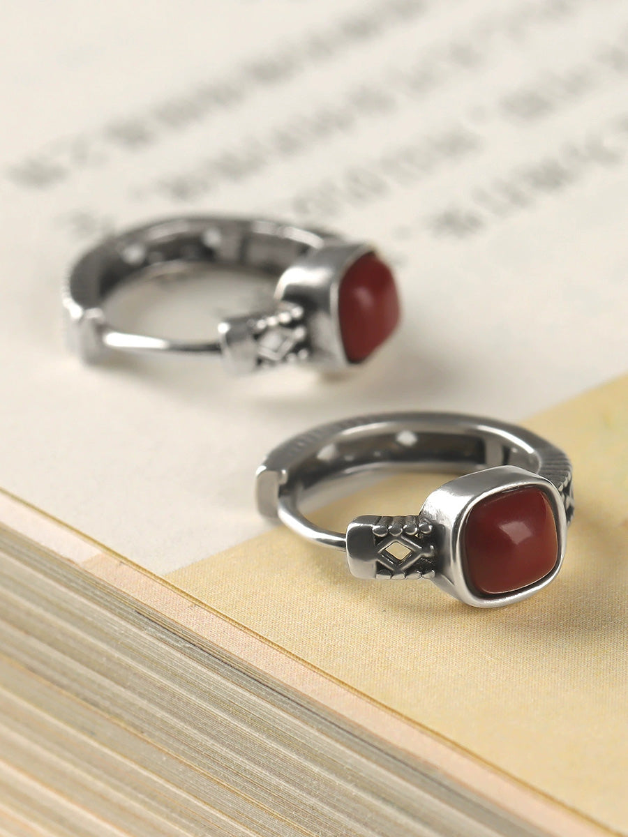 Women Summer Retro Cooper-plating Silver Earrings