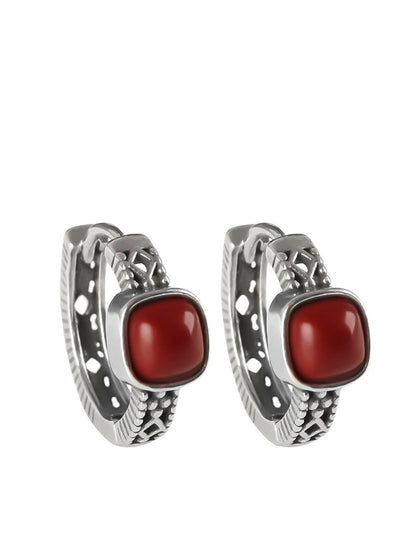 Women Summer Retro Cooper-plating Silver Earrings