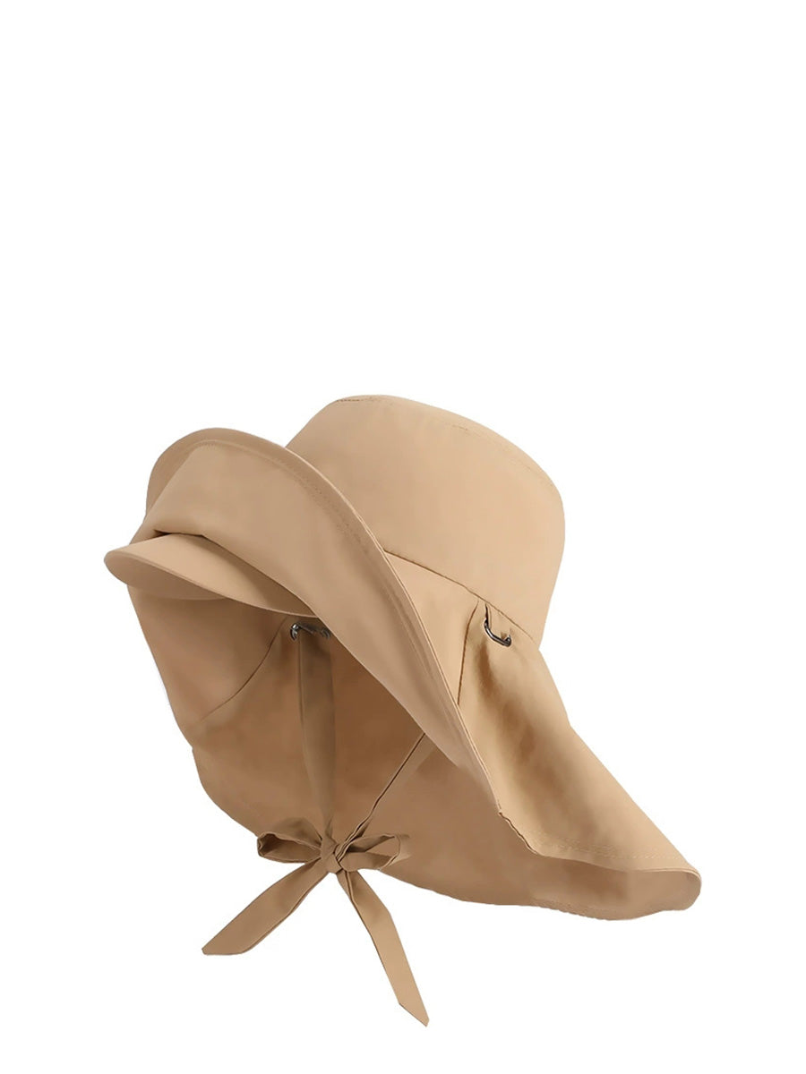 Women Summer Casual Pure Color Sunproof Hat