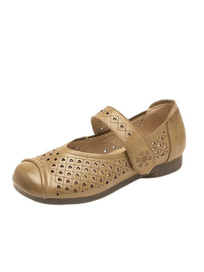 Women Summer Casual Pure Color Hollow Out Shoes