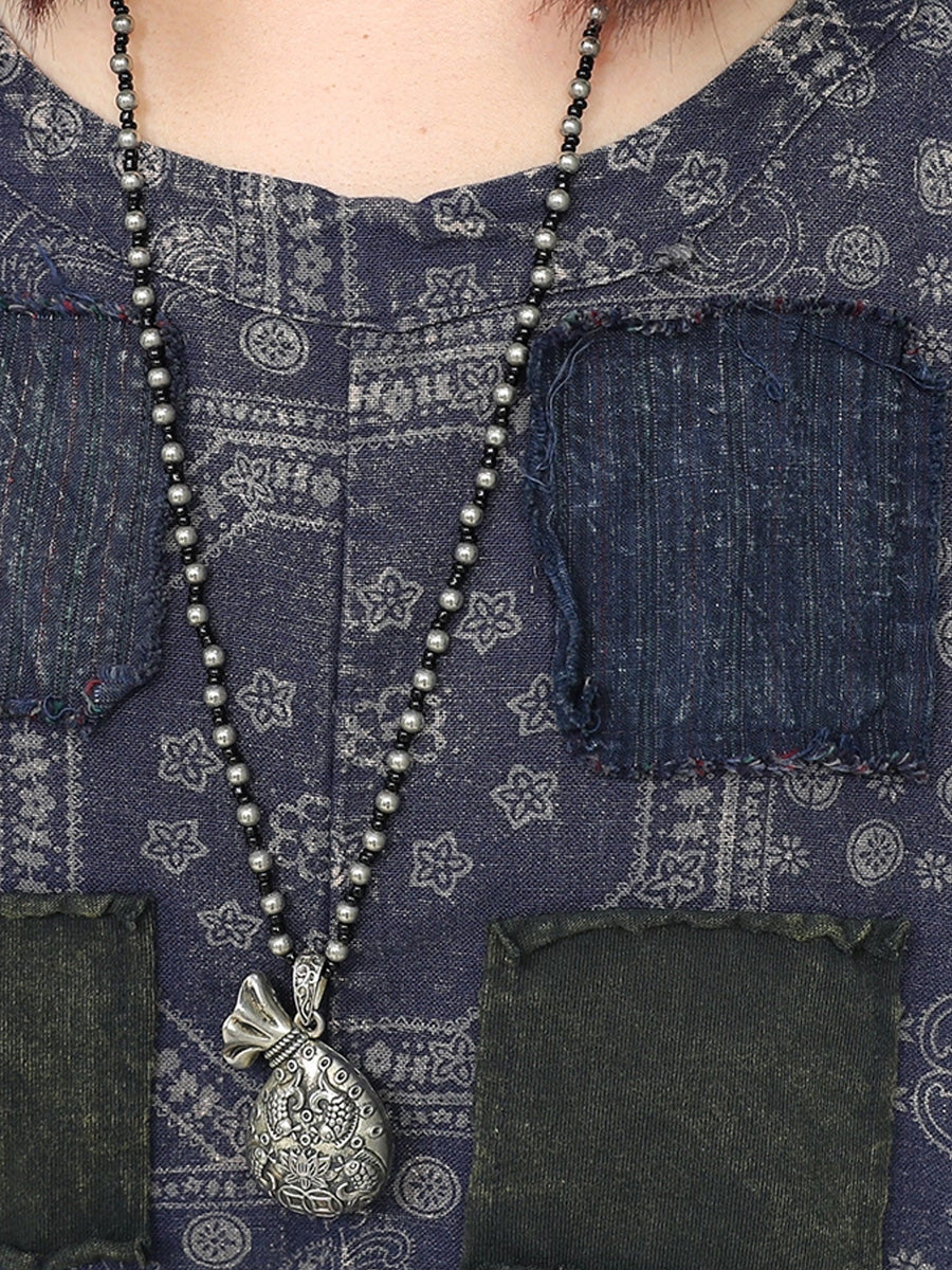 Women Autumn Retro Patchwork Linen Suits