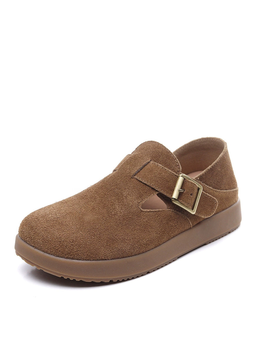 Women Casual Genuine Leather Flat Shoes