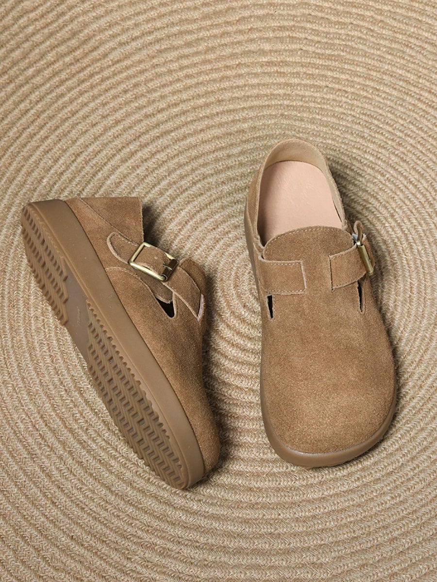 Women Casual Genuine Leather Flat Shoes