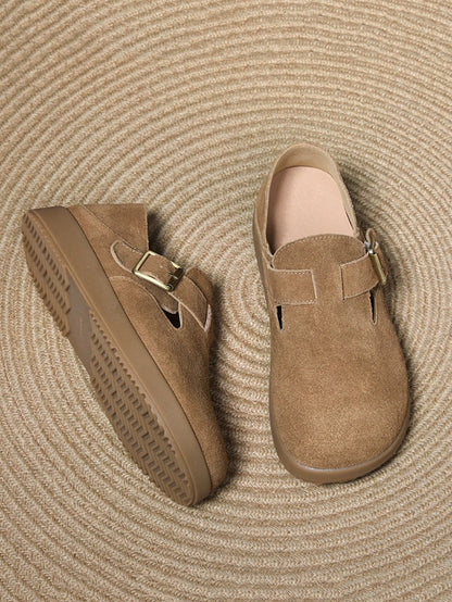 Women Casual Genuine Leather Flat Shoes