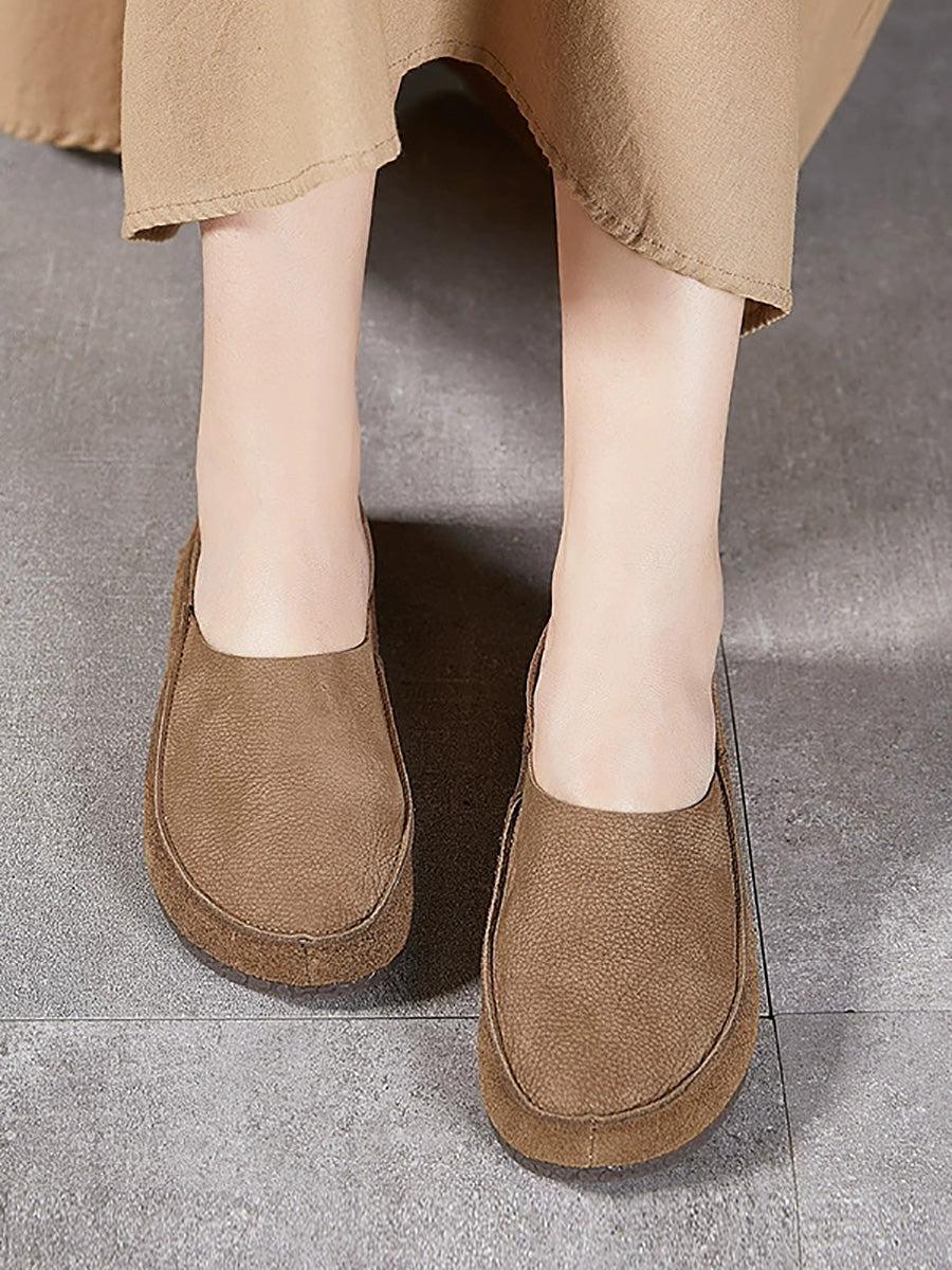 Women Summer Genuine Leather Flat Shoes
