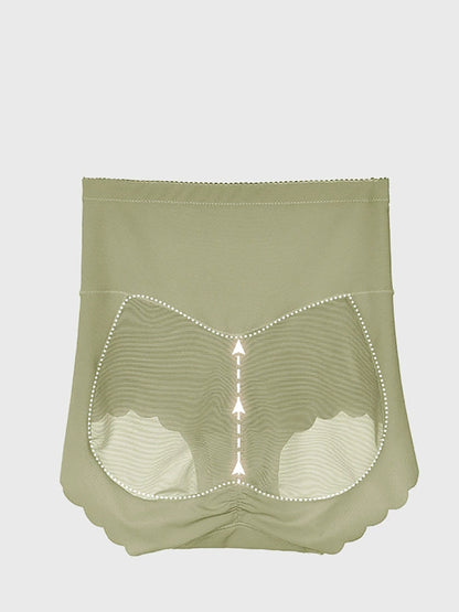 2 Pairs Women Casual Pure Color High Waist Underwear