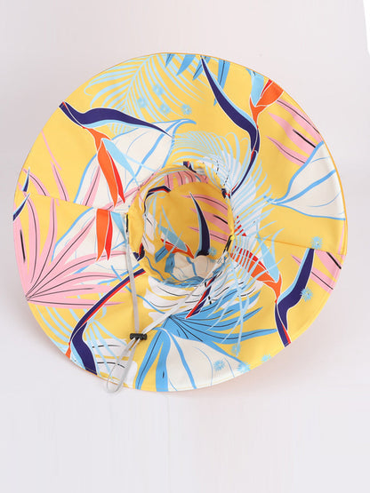 Women Summer Dual-side Wearing Flower Sunproof Hat