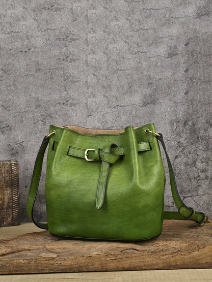 Women Vintage Leather Large Capacity Shoulder Bag