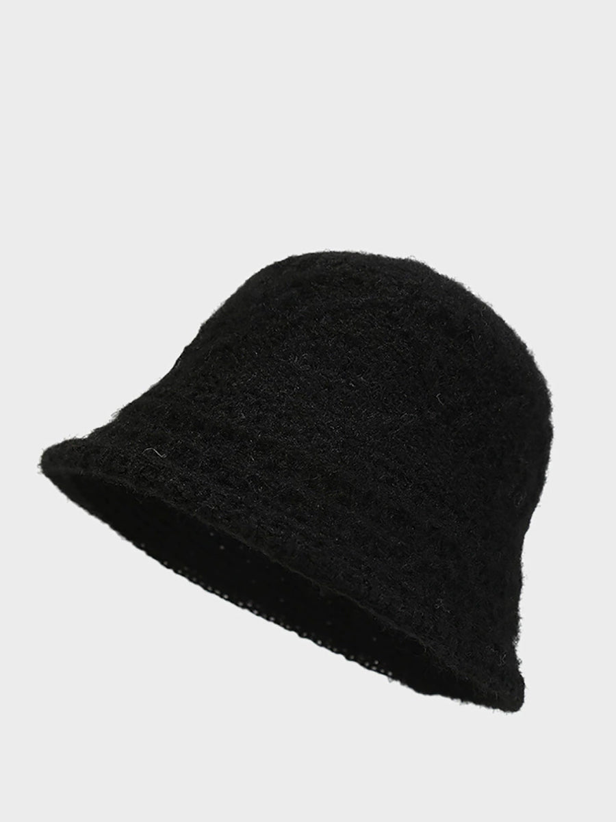 Women Autumn Warm  Knitted Bucket Hat