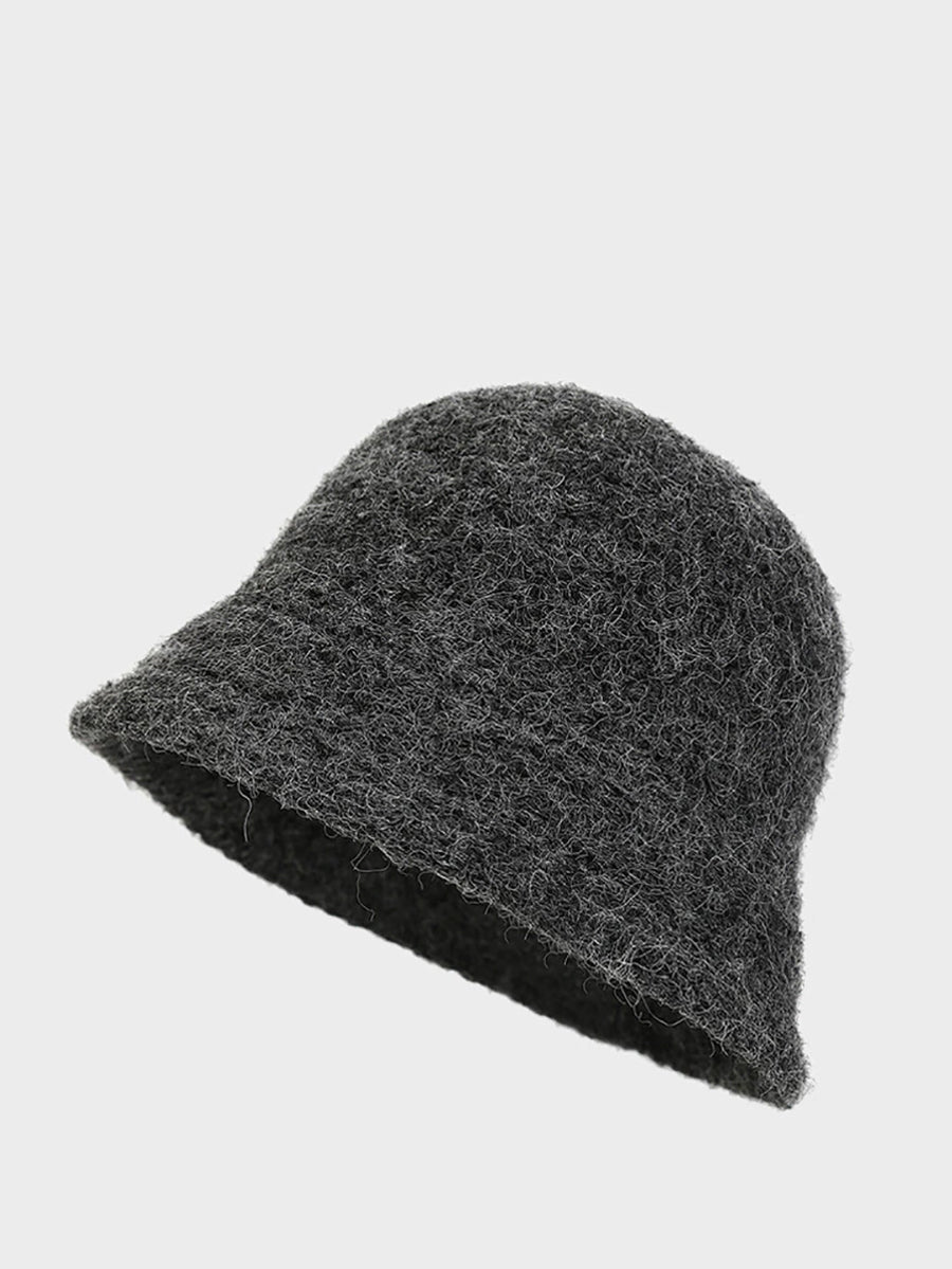 Women Autumn Warm  Knitted Bucket Hat