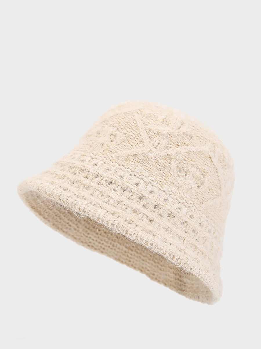 Women Autumn Warm  Knitted Bucket Hat