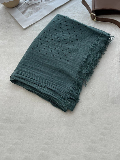 Women Autumn Artsy Dot Tassel Shawl Scarf