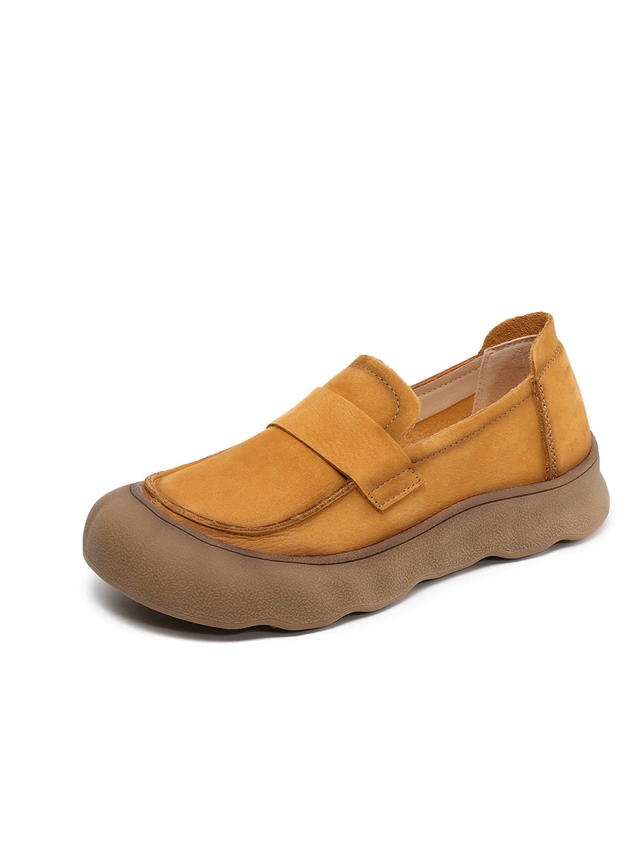 Women Autumn Genuine Leather Flat Shoes