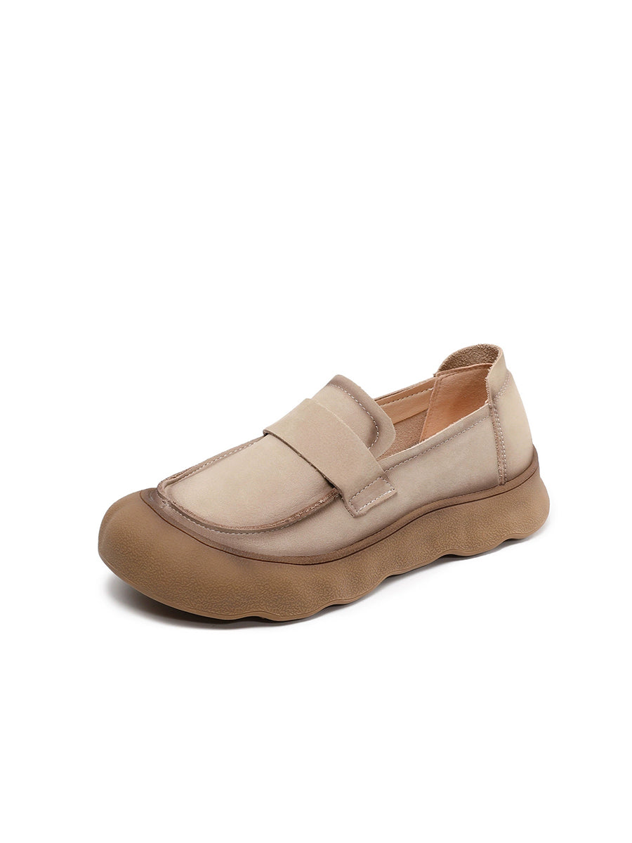 Women Autumn Genuine Leather Flat Shoes