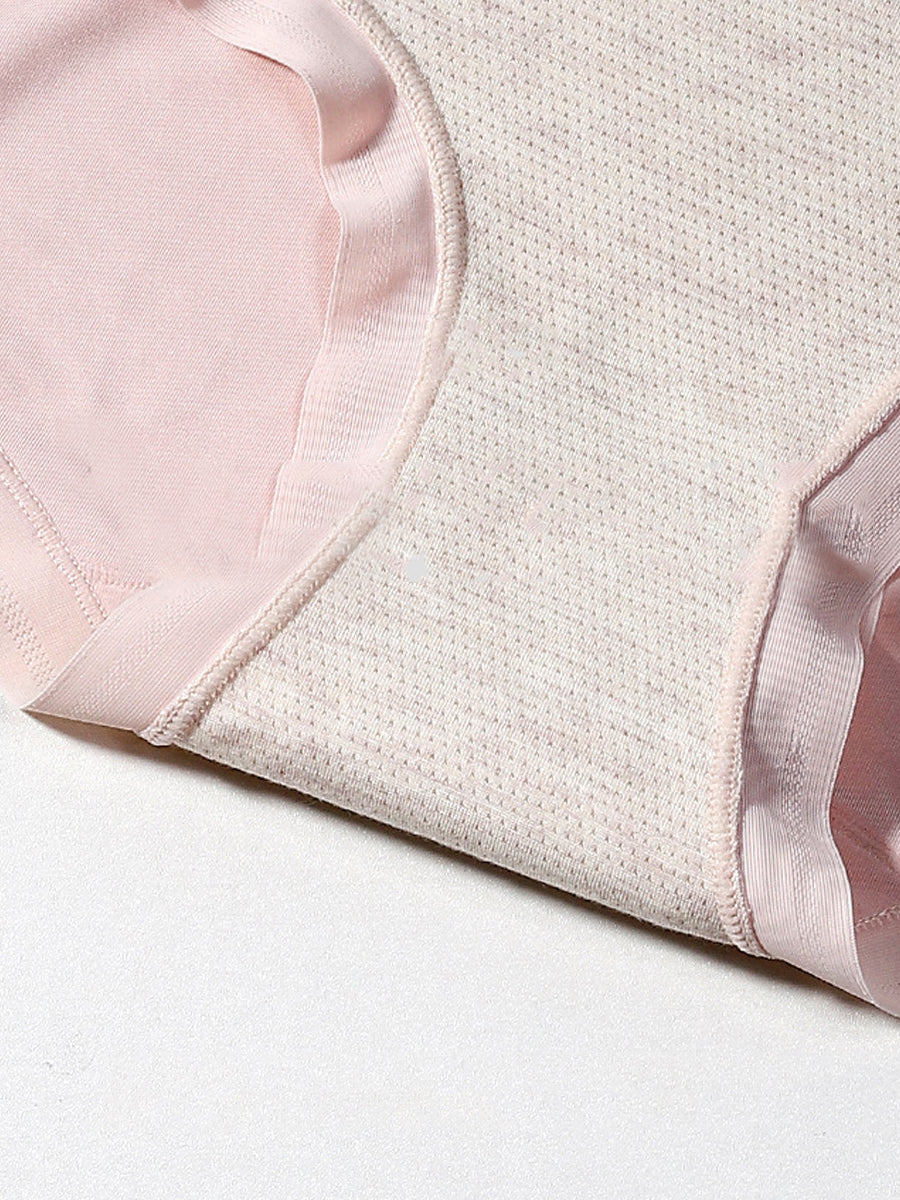 6 Pieces Summer Women High Waist Pure Color Underwear