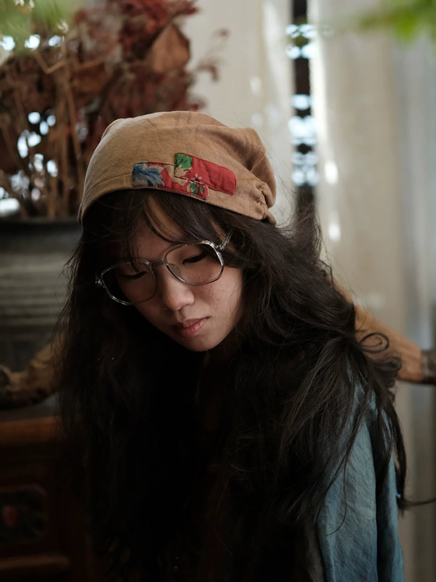 Women Ethnic Patchwork Slouchy Beanie