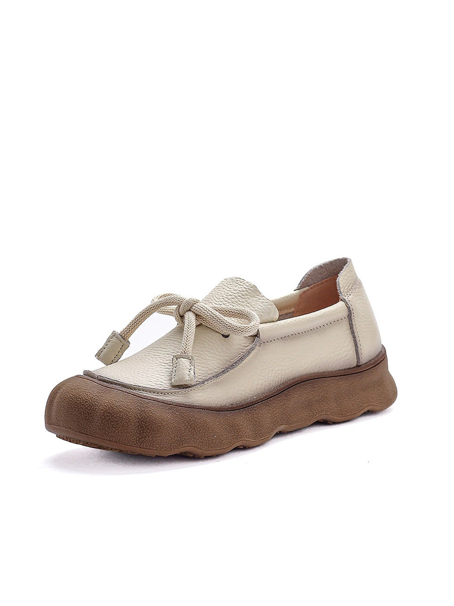 Women Summer Genuine Leather Platform Shoes