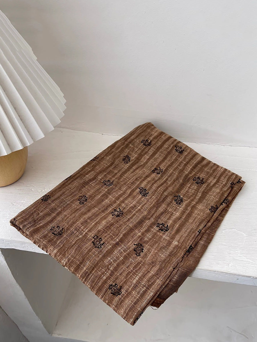 Women Vintage Floral Shawl Scarf