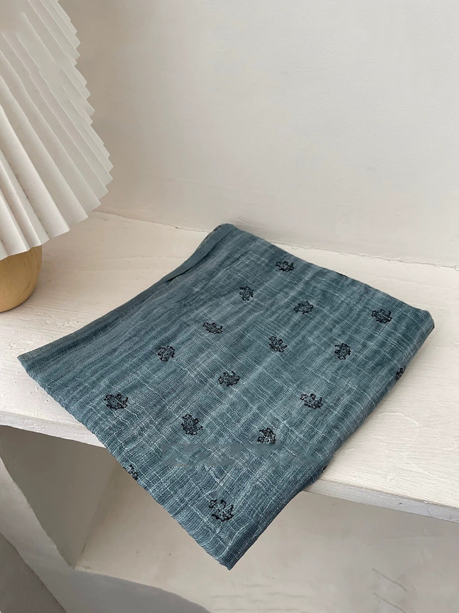 Women Vintage Floral Shawl Scarf