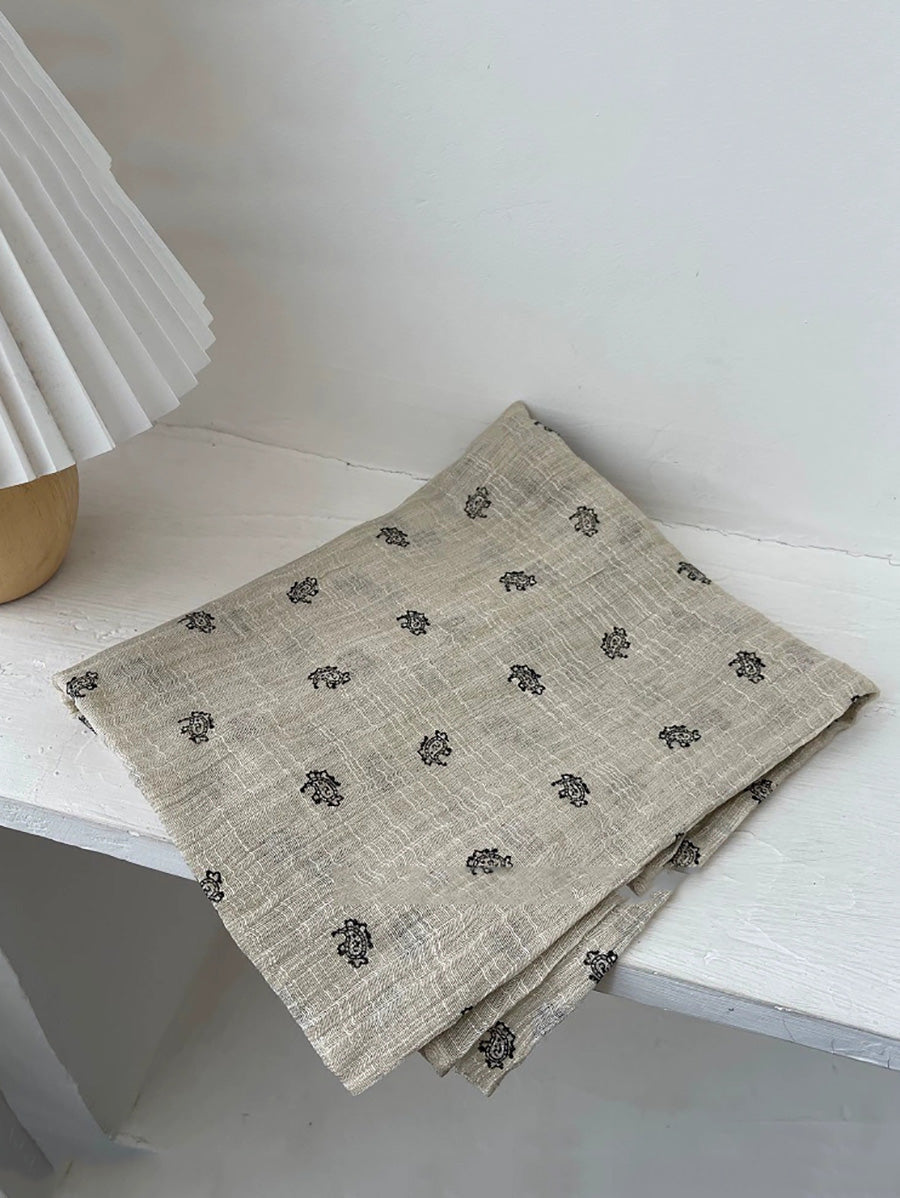 Women Vintage Floral Shawl Scarf