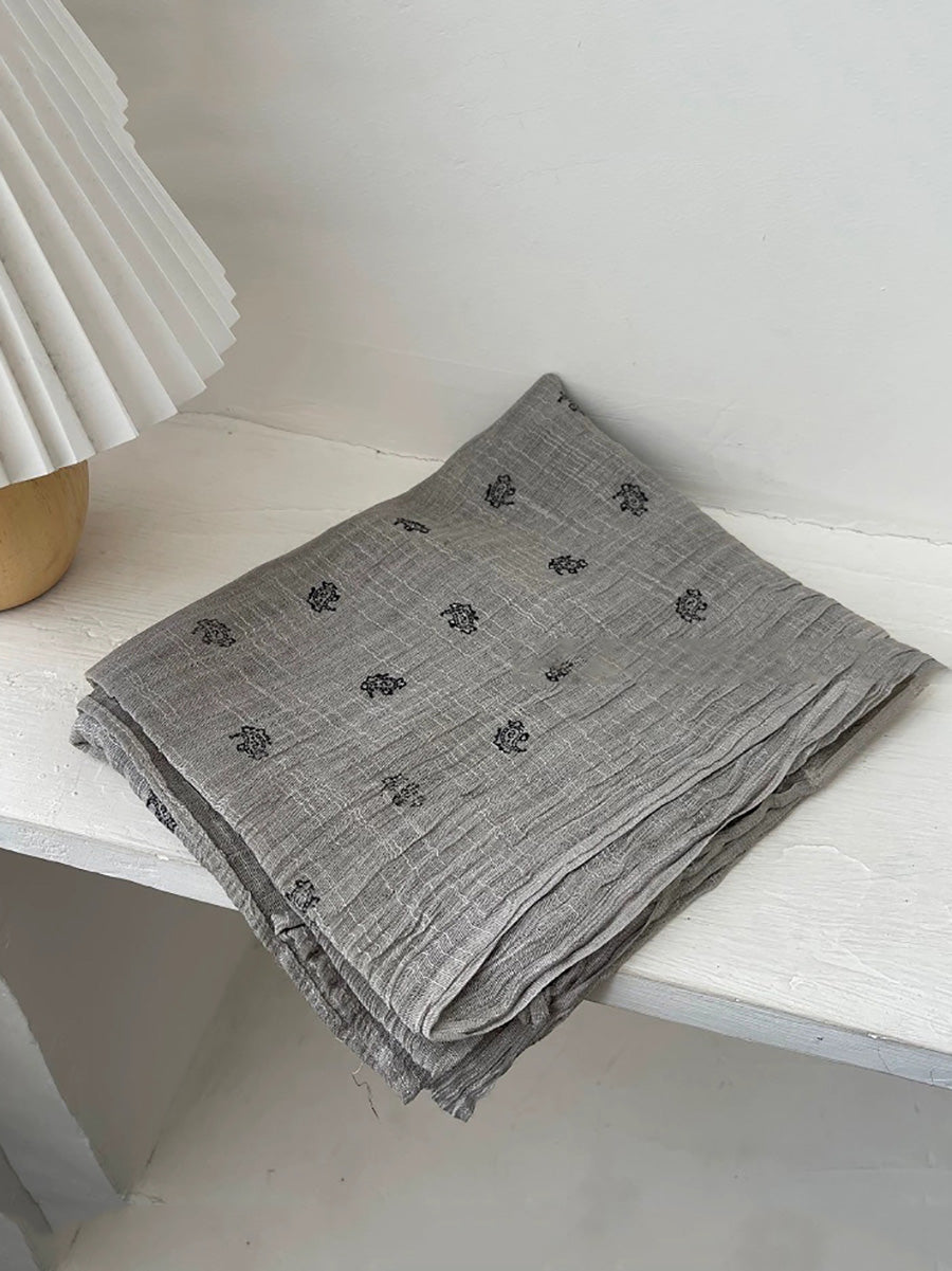 Women Vintage Floral Shawl Scarf