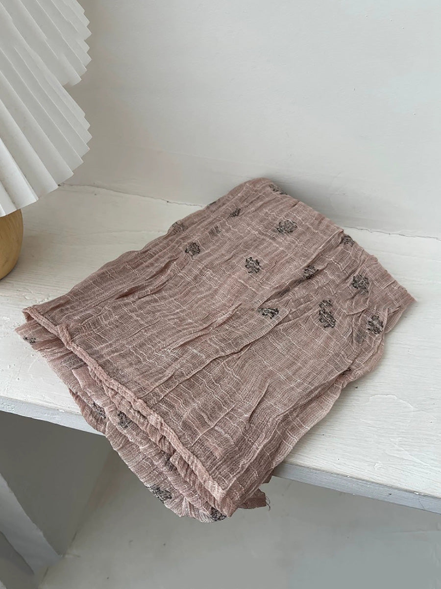 Women Vintage Floral Shawl Scarf