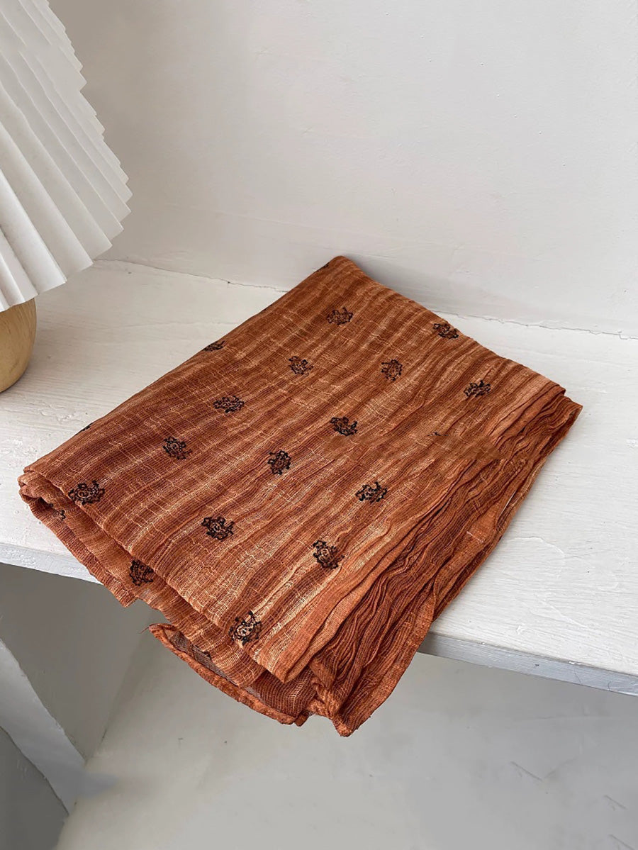 Women Vintage Floral Shawl Scarf