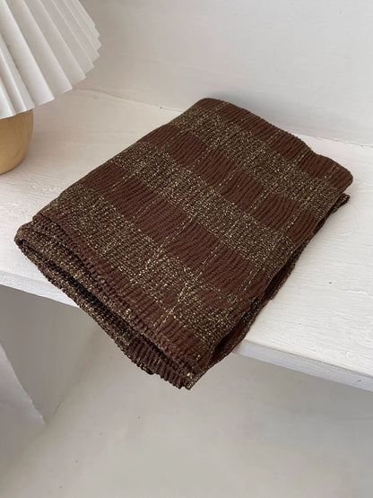Women Autumn Vintage Plaid Shawl Scarf