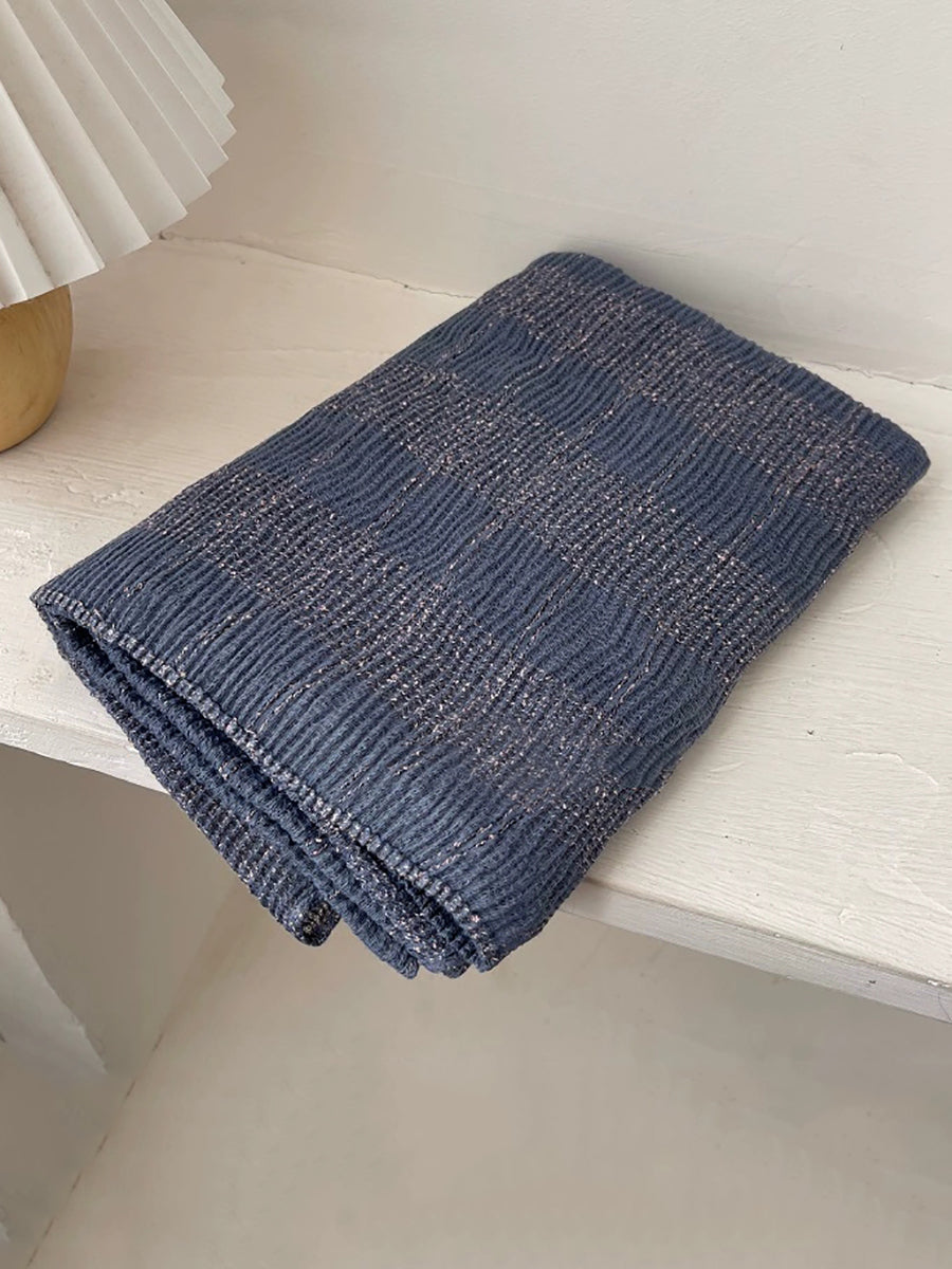 Women Autumn Vintage Plaid Shawl Scarf