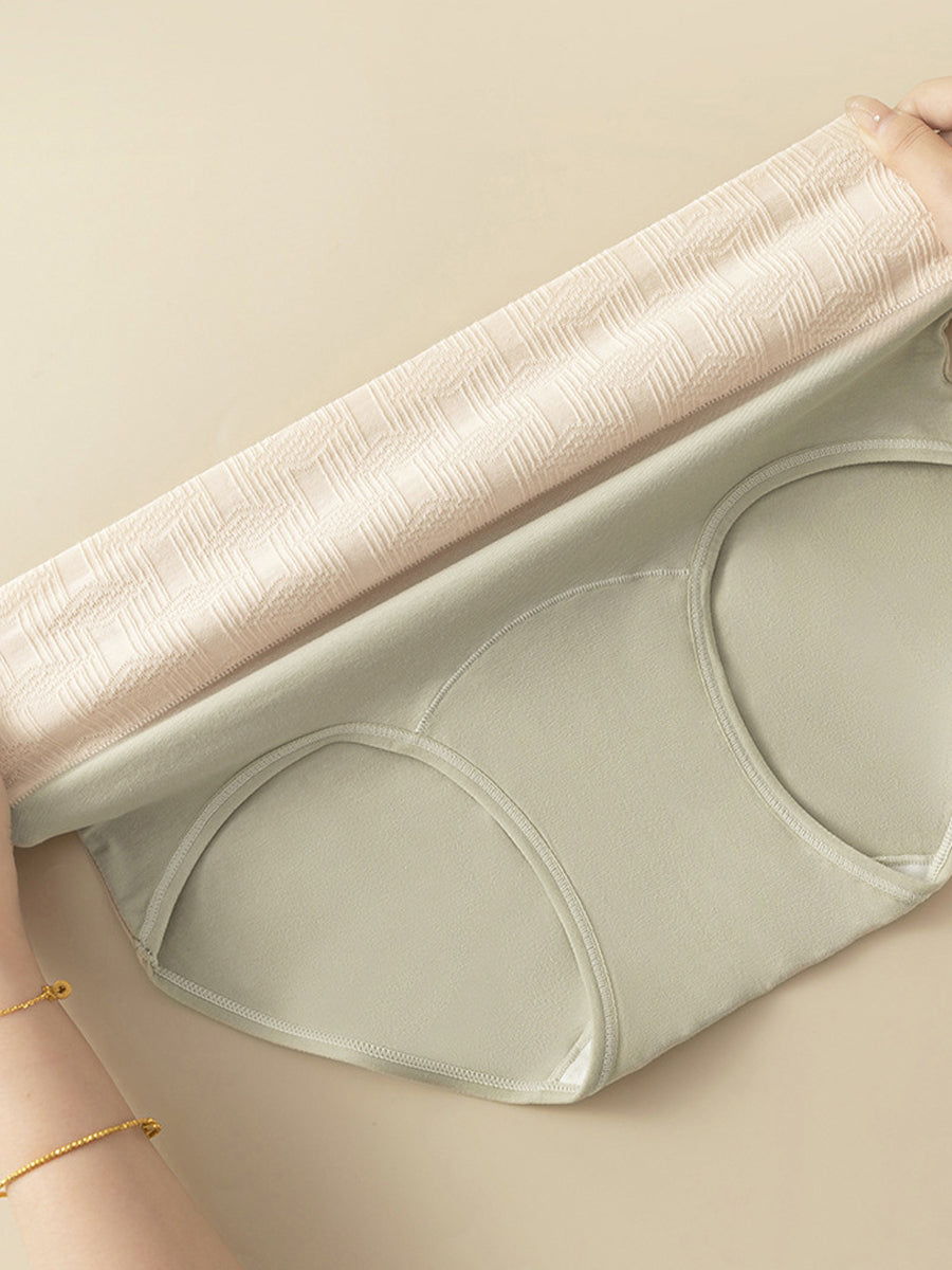 6 Pieces Women High Waist Colorblock Cotton Underwear