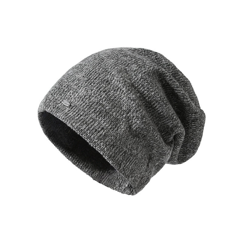 Women Autumn Warm Pure Color Knitted Hat