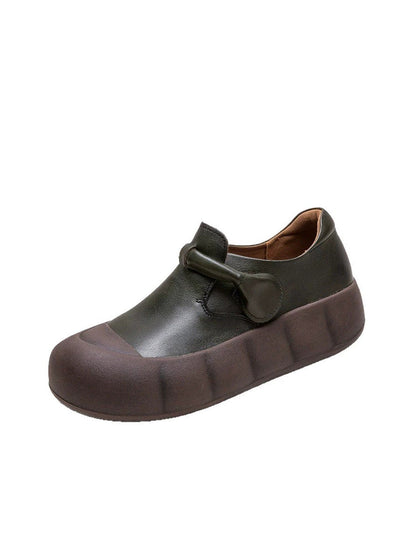 Women Autumn Genuine Leather Soft Flat Shoes