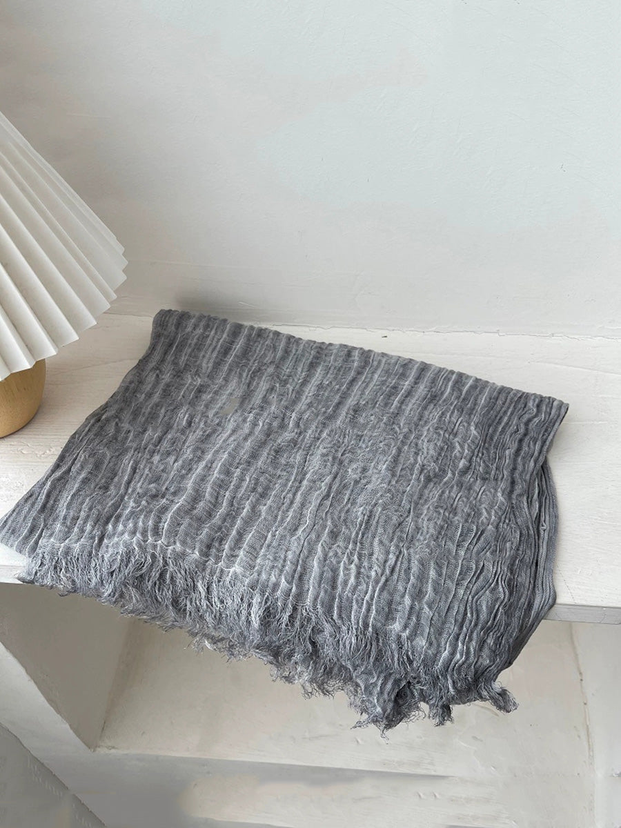 Women Autumn Pure Color Shawl Scarf