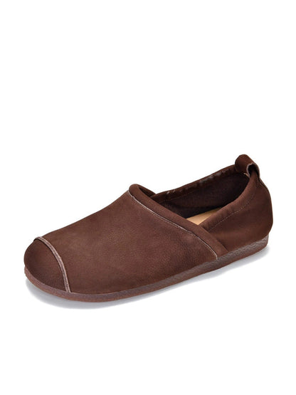 Women Vintage Genuine Leather Flat Shoes