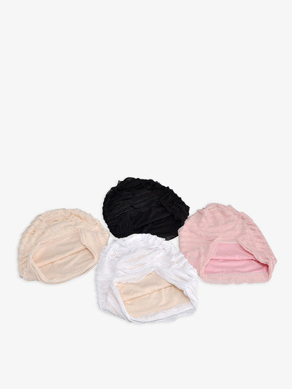 Women Summer Pure Color Shirred Hat