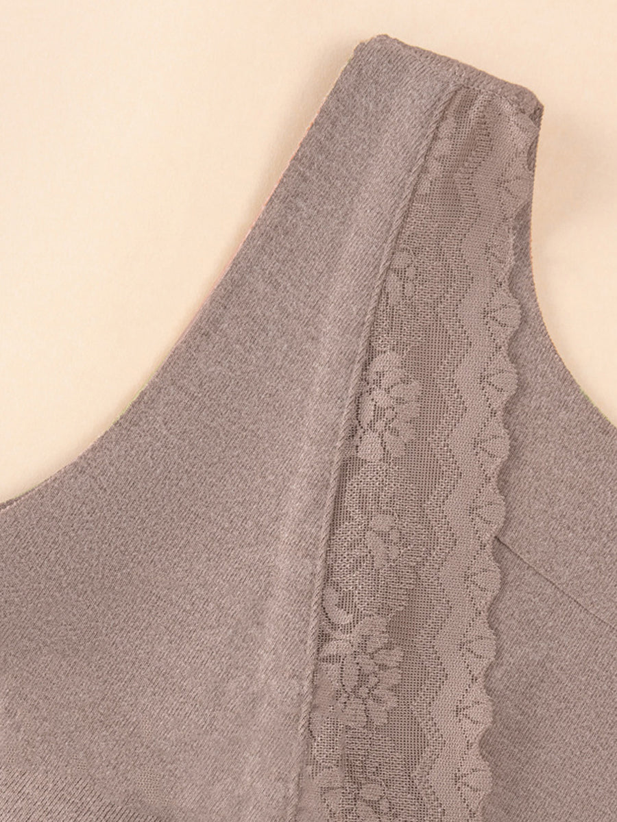 Women Autumn Casual Pure Color V-Neck Bottom Vest