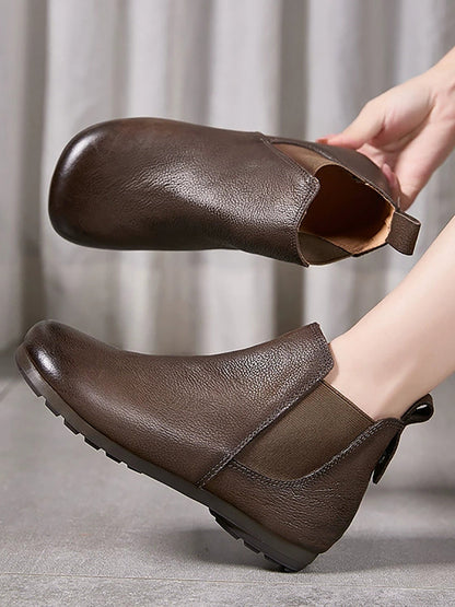 Women Autumn Genuine Leather Ankle Boots