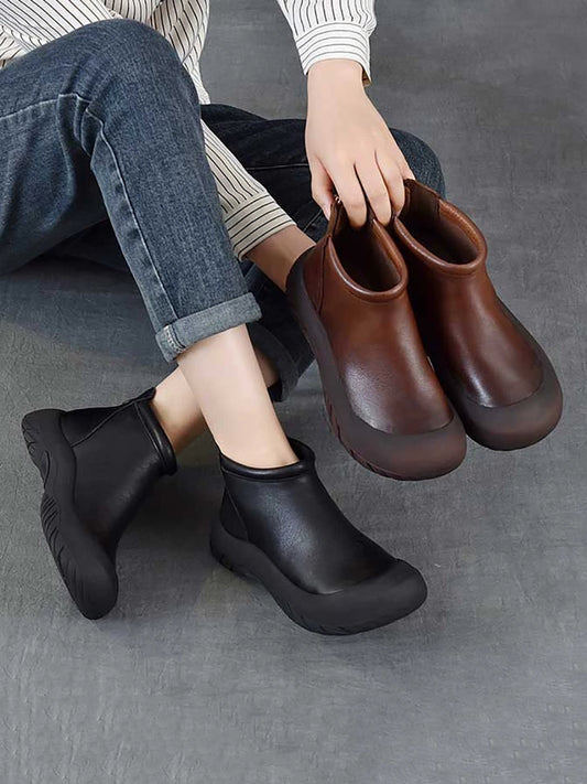 Women Autumn Genuine Leather Ankle Boots