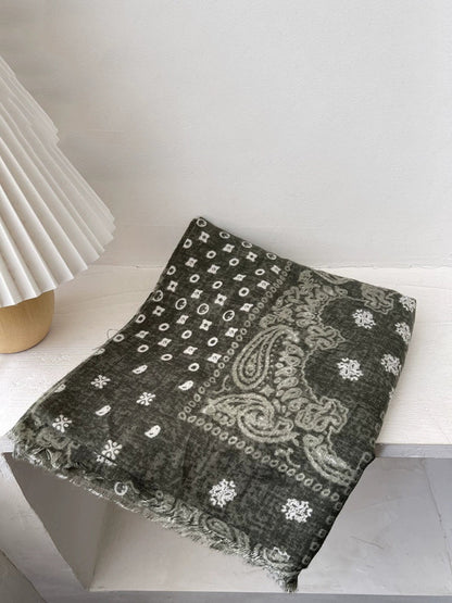 Women Vintage Print Shawl Scarf