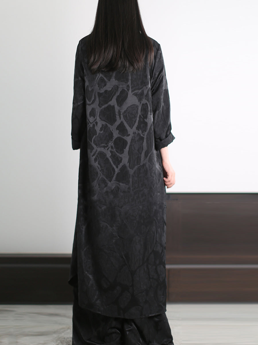 Women Autumn Vintage Jacquard Loose Suits