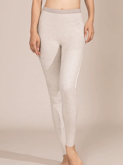 Women Autumn Warm Pure Color High Waist Leggings