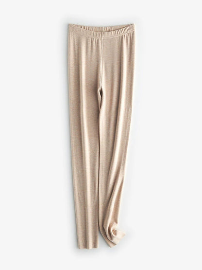 Women Autumn Warm Pure Color High Waist Leggings