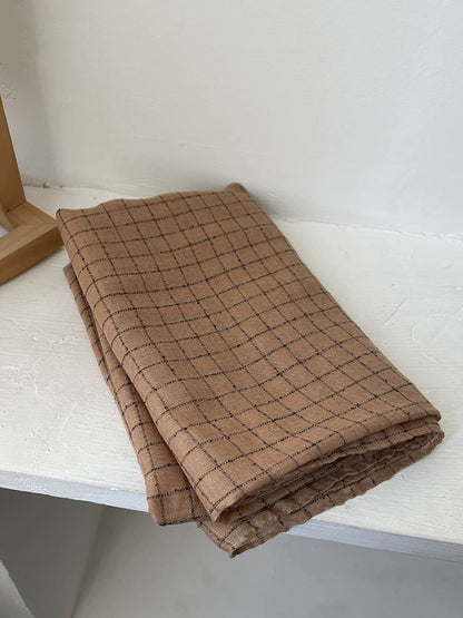 Women Autumn Artsy Plaid Shawl Scarf