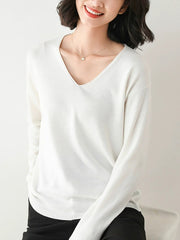White/V-Neck