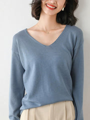 Blue/V-Neck