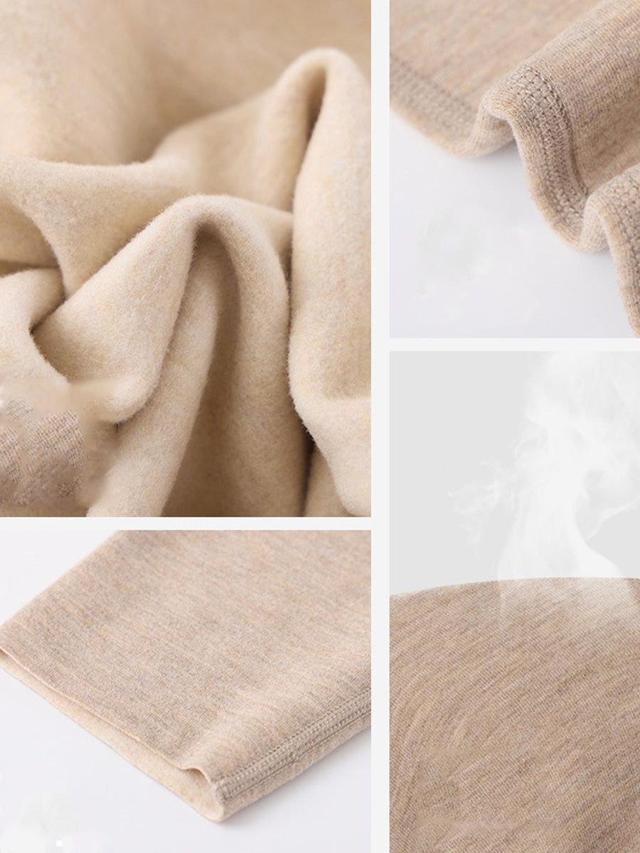 Women Autumn Warm Pure Color High Waist Leggings