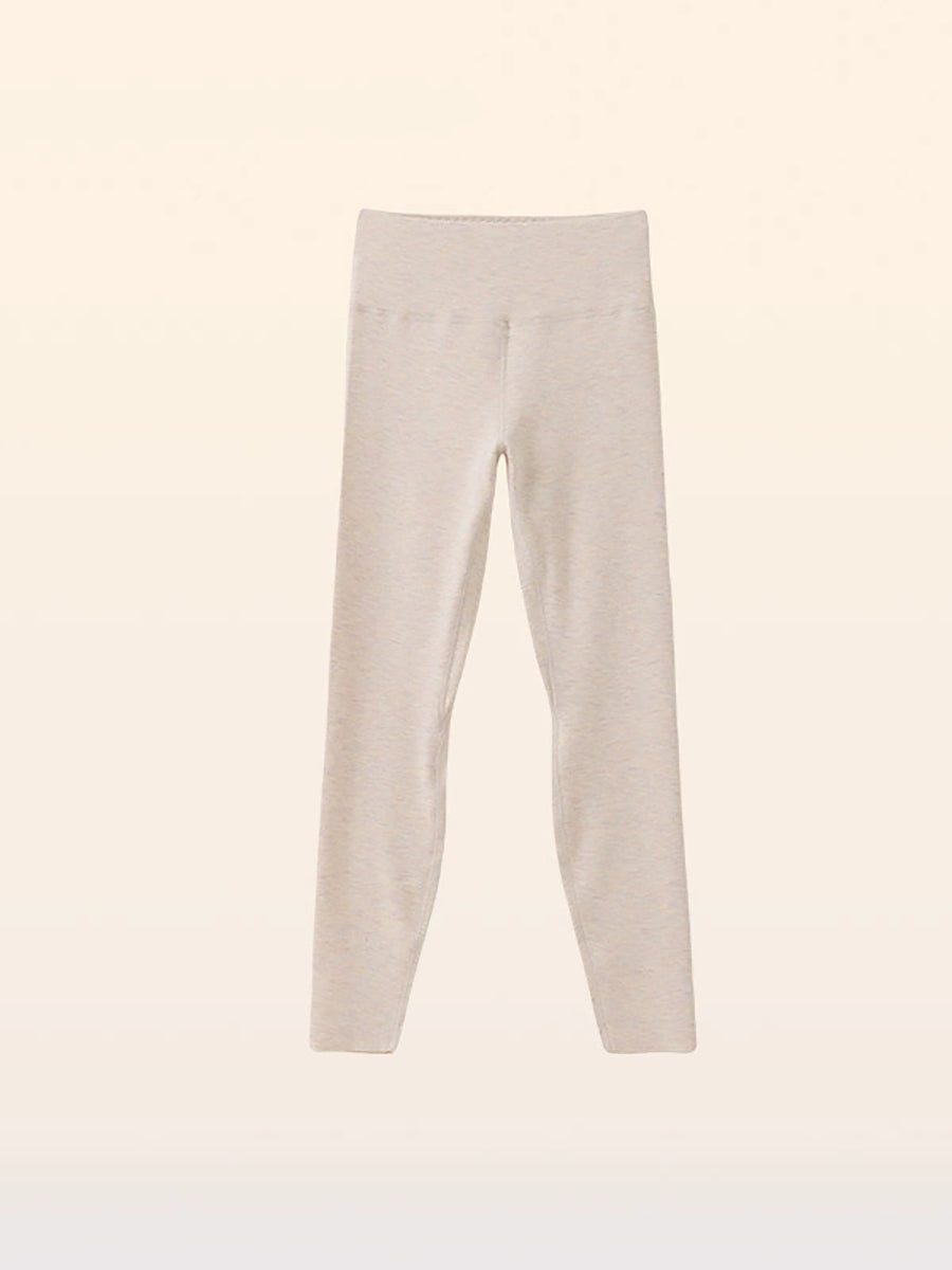 Women Autumn Warm Pure Color High Waist Leggings