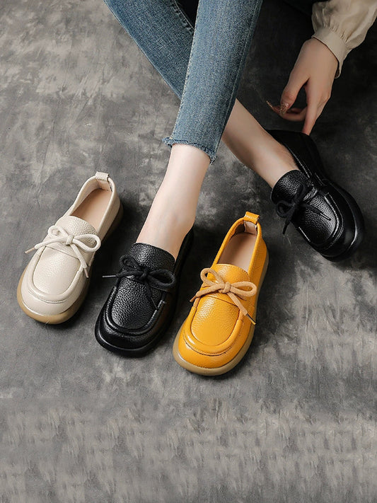 Women Vintage Genuine Leather Soft Flat Shoes