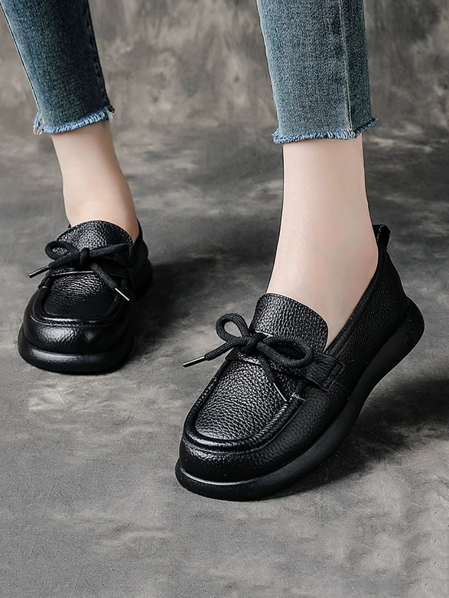 Women Vintage Genuine Leather Soft Flat Shoes